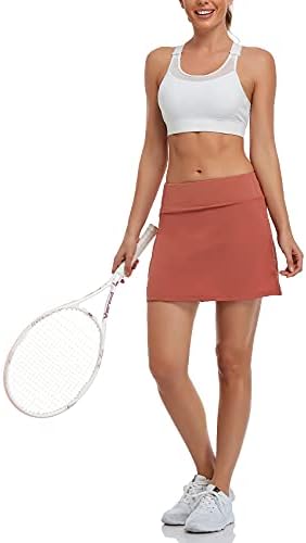Fusta de tenis plisată pentru femei Cyclamen, Skorts, ușoare, cu buzunare care rulează sport