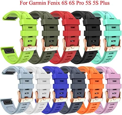 Eeom 20mm Silicon Quick Release Watchband curea pentru Garmin Fenix 7s 6s Pro Ceas EasyFit curea pentru încheietura mâinii