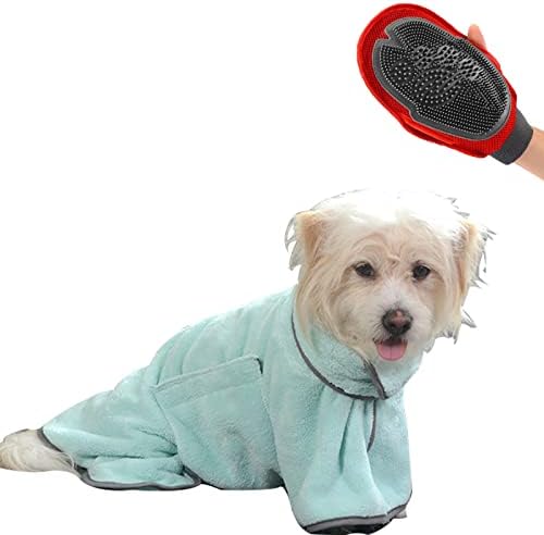 ZAOWU Haina de uscare pentru câini halat de baie pentru pisici prosop absorbant din microfibră moale prosop de baie pelerină